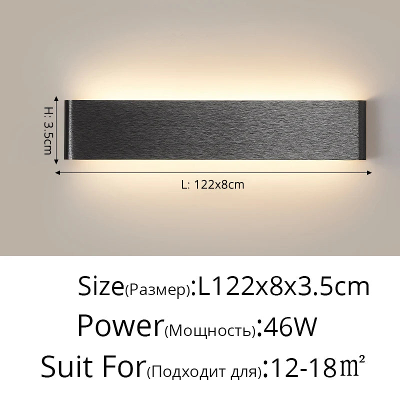 lampe de chevet led carrée en aluminium pour hôtel