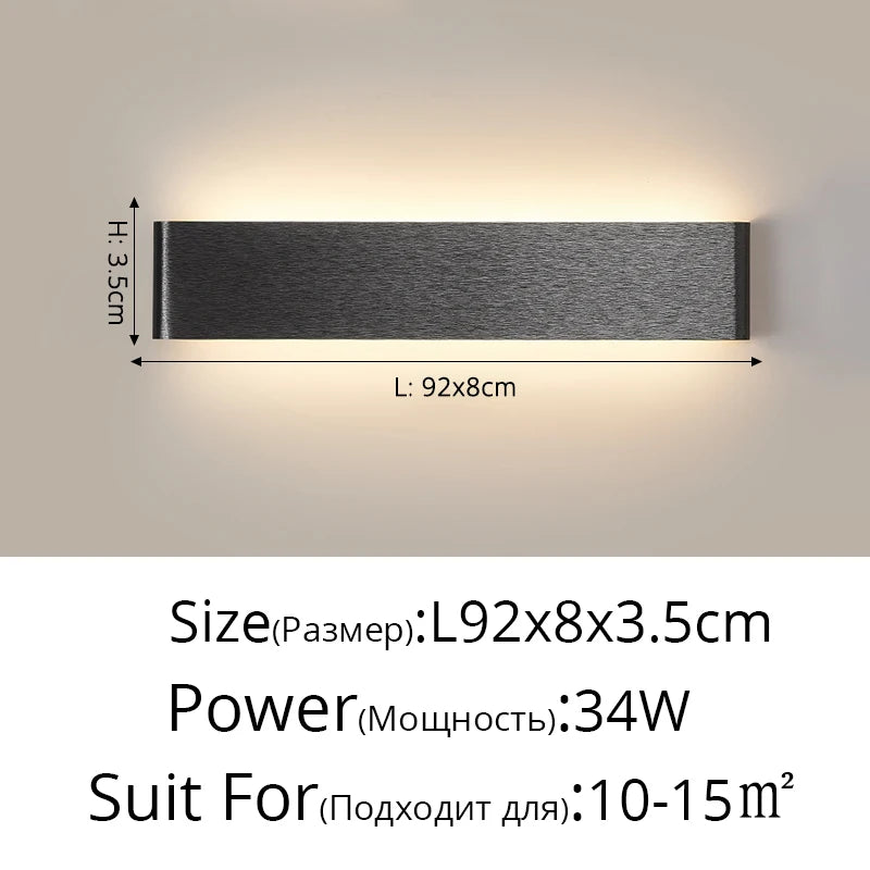 lampe de chevet led carrée en aluminium pour hôtel