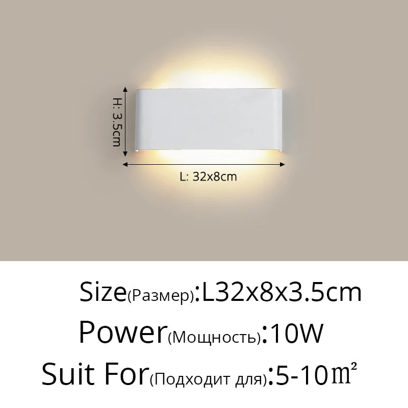lampe de chevet led carrée en aluminium pour hôtel