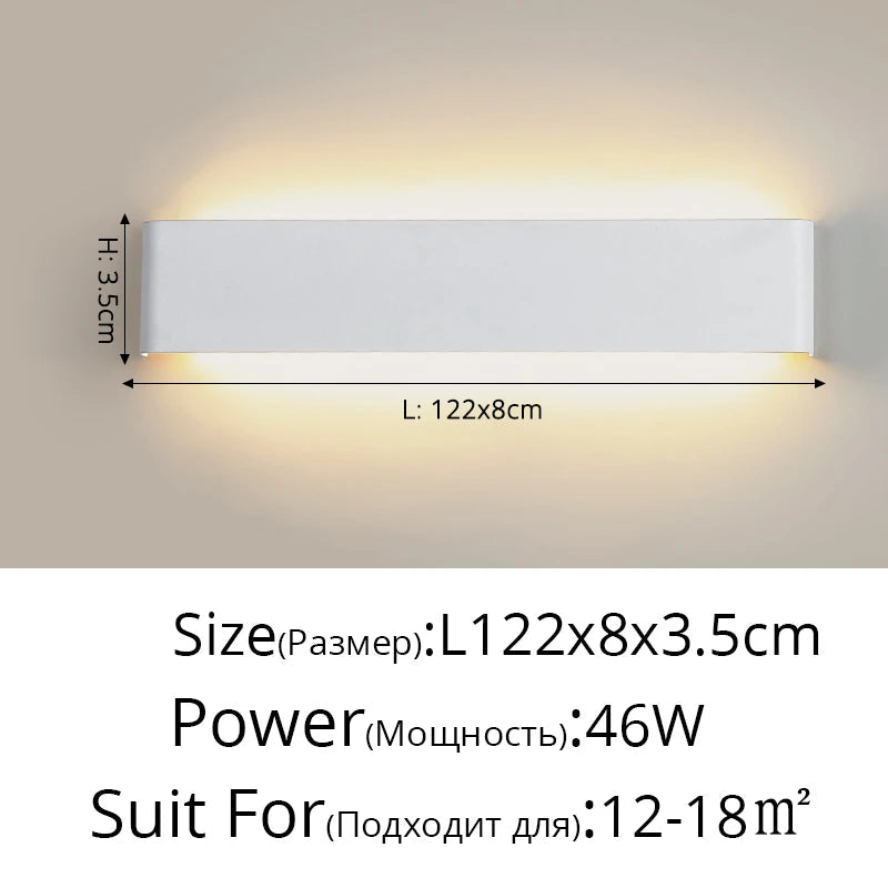 lampe de chevet led carrée en aluminium pour hôtel