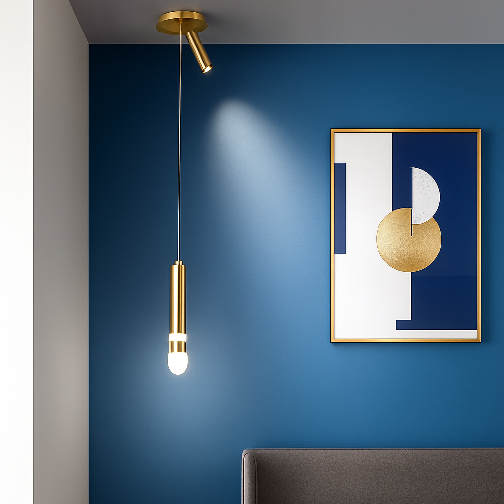 lampe de chevet moderne avec projecteur rotatif led suspension