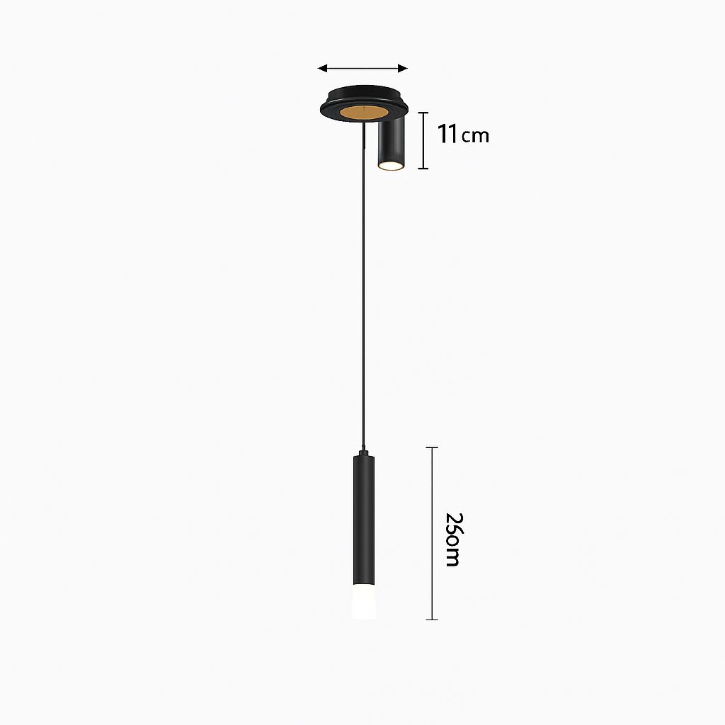 lampe de chevet moderne avec projecteur rotatif led suspension