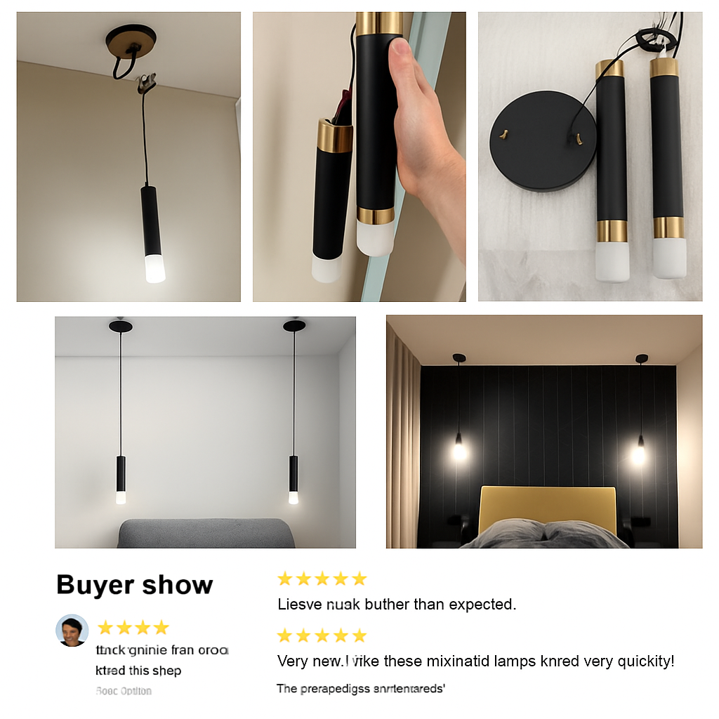 lampe de chevet moderne avec projecteur rotatif led suspension