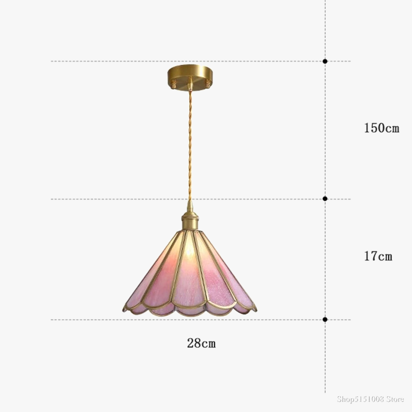 lampe de chevet moderne en verre avec décor floral suspendu
