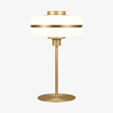 Lampe de chevet moderne LED aux formes arrondies et pied doré Hotel