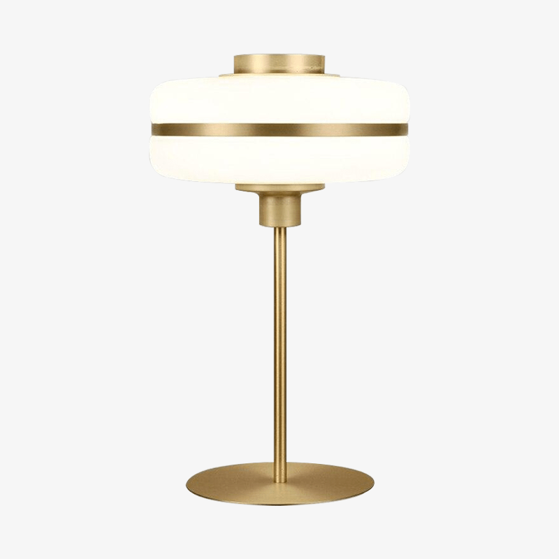 Lampe de chevet moderne LED aux formes arrondies et pied doré Hotel