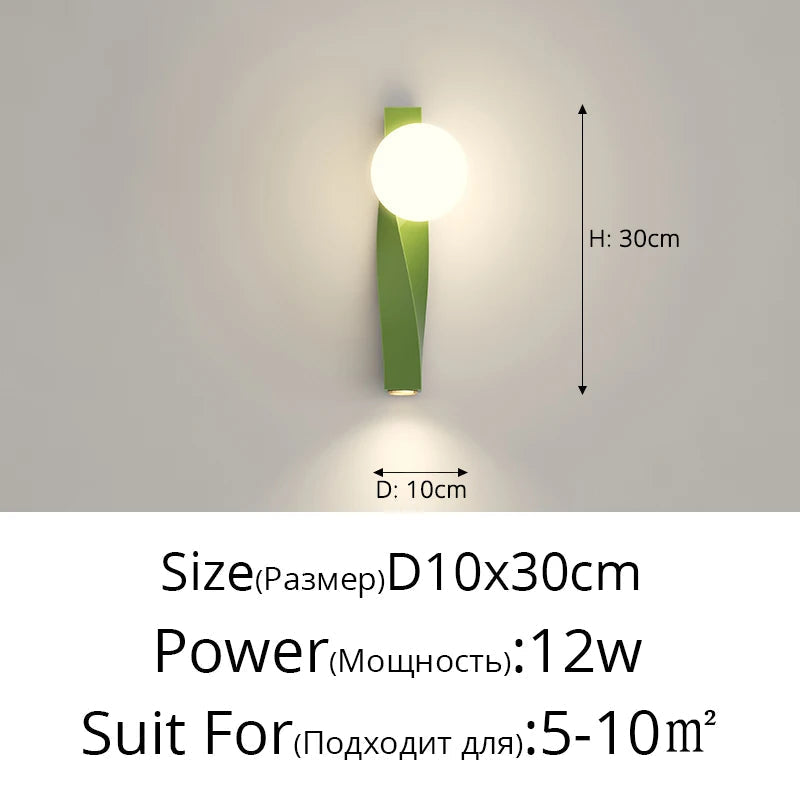 lampe de chevet murale en u anti-lumière bleue minimaliste
