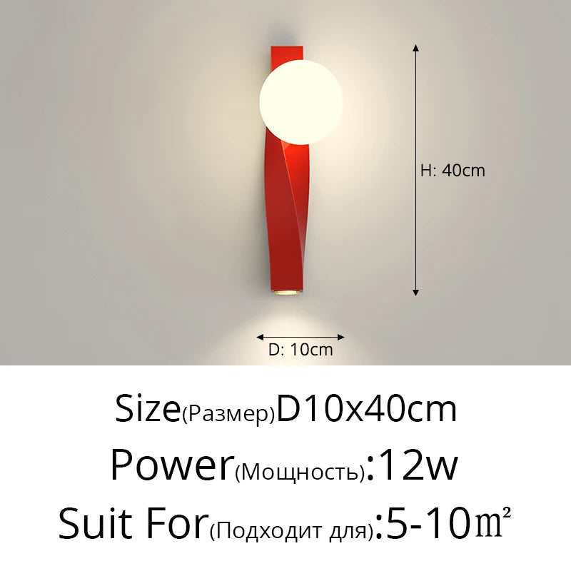 lampe de chevet murale en u anti-lumière bleue minimaliste