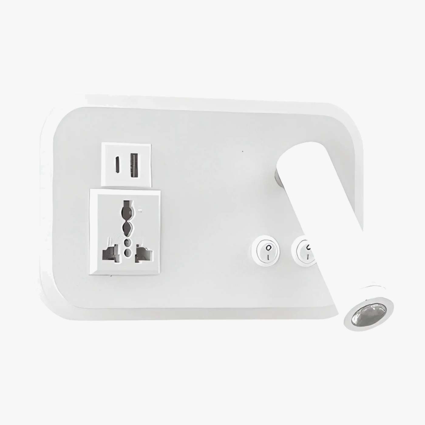 lampe de chevet murale led avec port usb et interrupteur rotatif