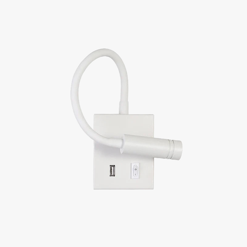 lampe de chevet murale led moderne nordique avec port usb et interrupteur