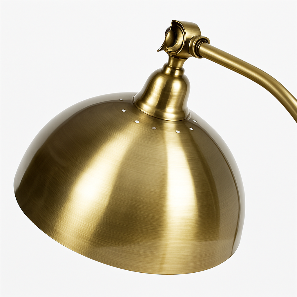 Lampe de chevet ou bureau à LED rustique doré Punk