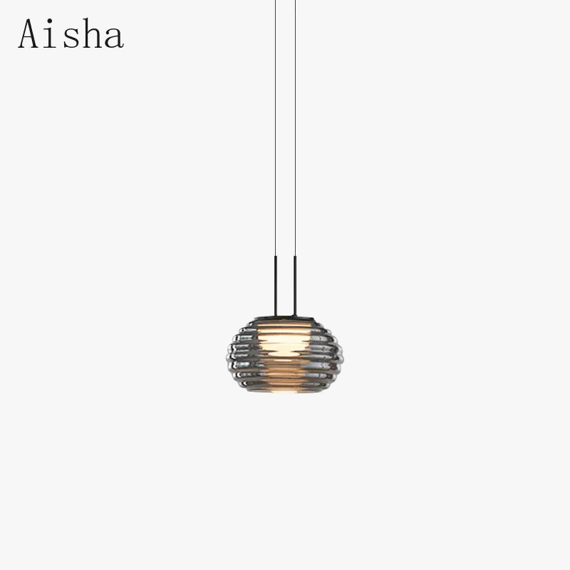 lampe de chevet suspendue design moderne en verre LED