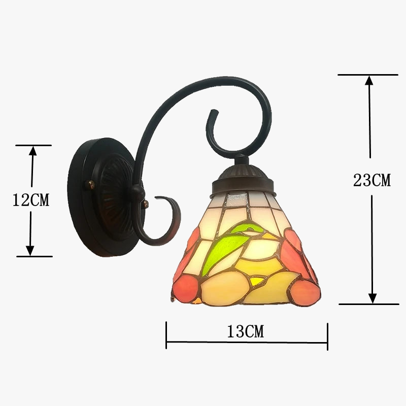 lampe de chevet tiffany oiseau en verre pour décoration intérieure