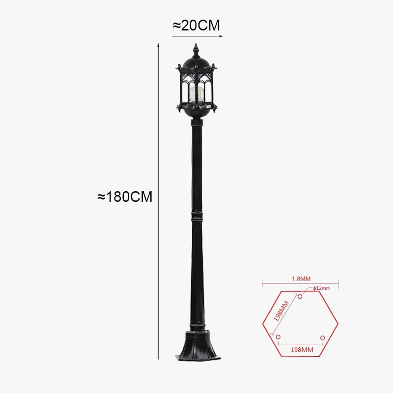 lampe de jardin aluminium moulé imperméable pour extérieur et paysage