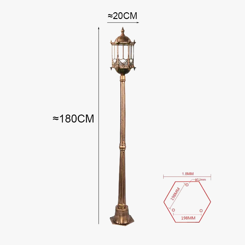 lampe de jardin aluminium moulé imperméable pour extérieur et paysage