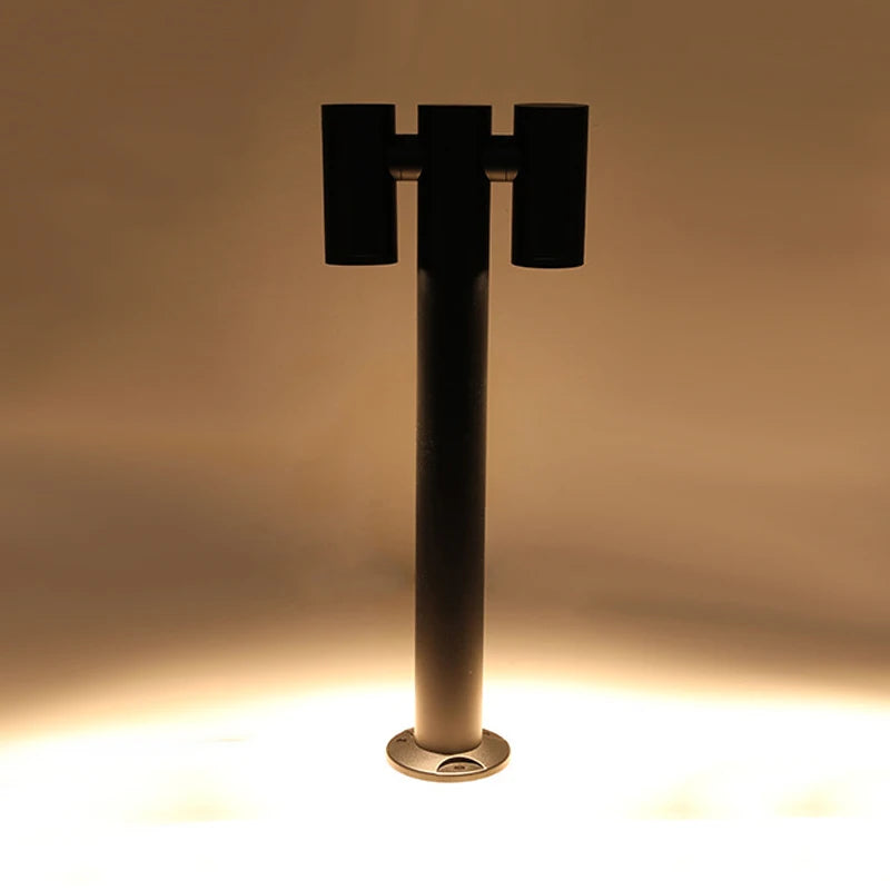 lampe de jardin double tête rotative éclairage créatif extérieur