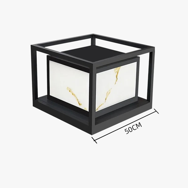 lampe de jardin en marbre solaire étanche pour extérieur