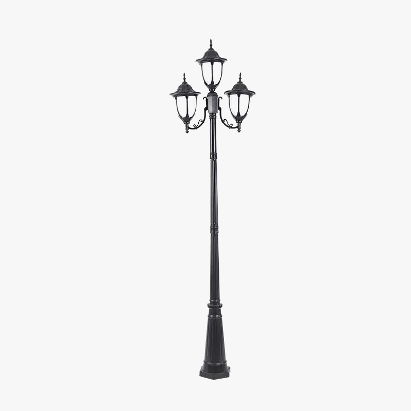 lampe de jardin européenne quatre têtes étanche pour extérieur