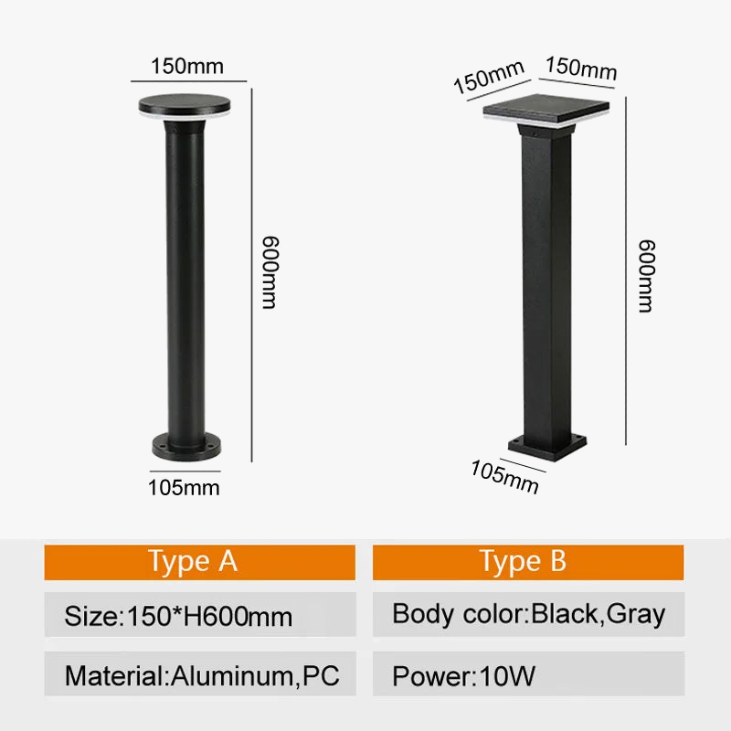 lampe de jardin extérieure étanche pour éclairage de paysage