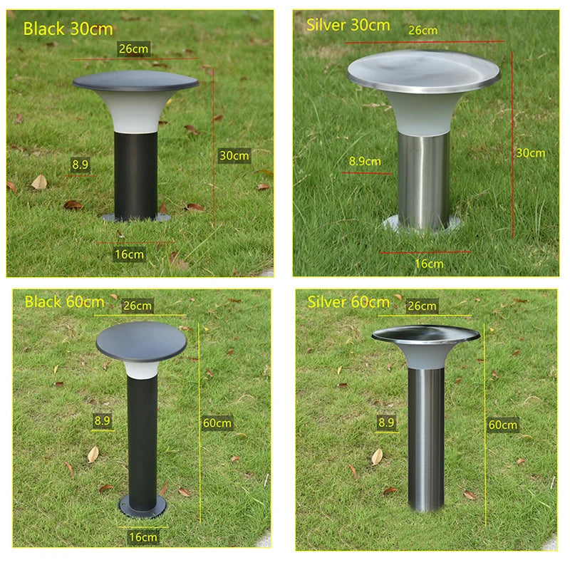 lampe de jardin à led en acier inoxydable design extérieur étanche