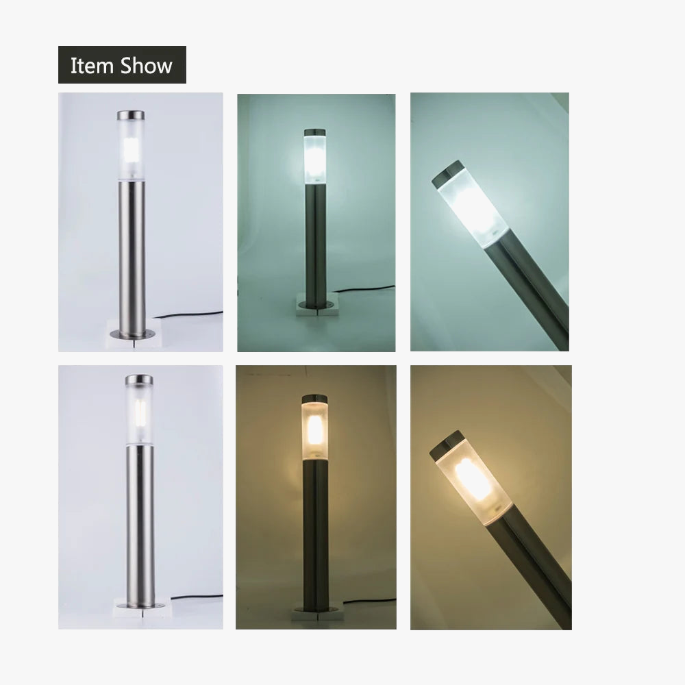 lampe de jardin à led en acier inoxydable pour extérieur