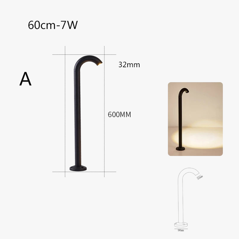 lampe de jardin led extérieure pour éclairage de paysage