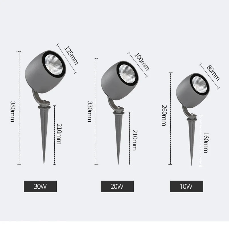 lampe de jardin à led haute puissance avec piquet à livraison gratuite