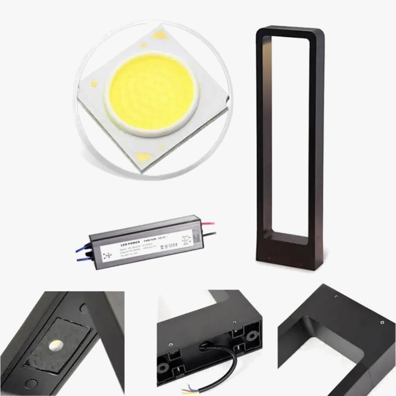 lampe de jardin led moderne en aluminium pour extérieur et paysage