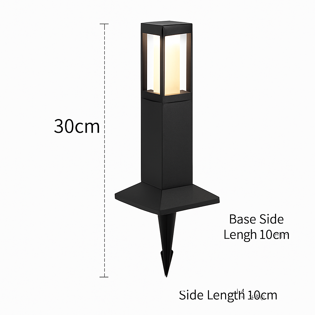 lampe de jardin moderne en aluminium étanche pour extérieur