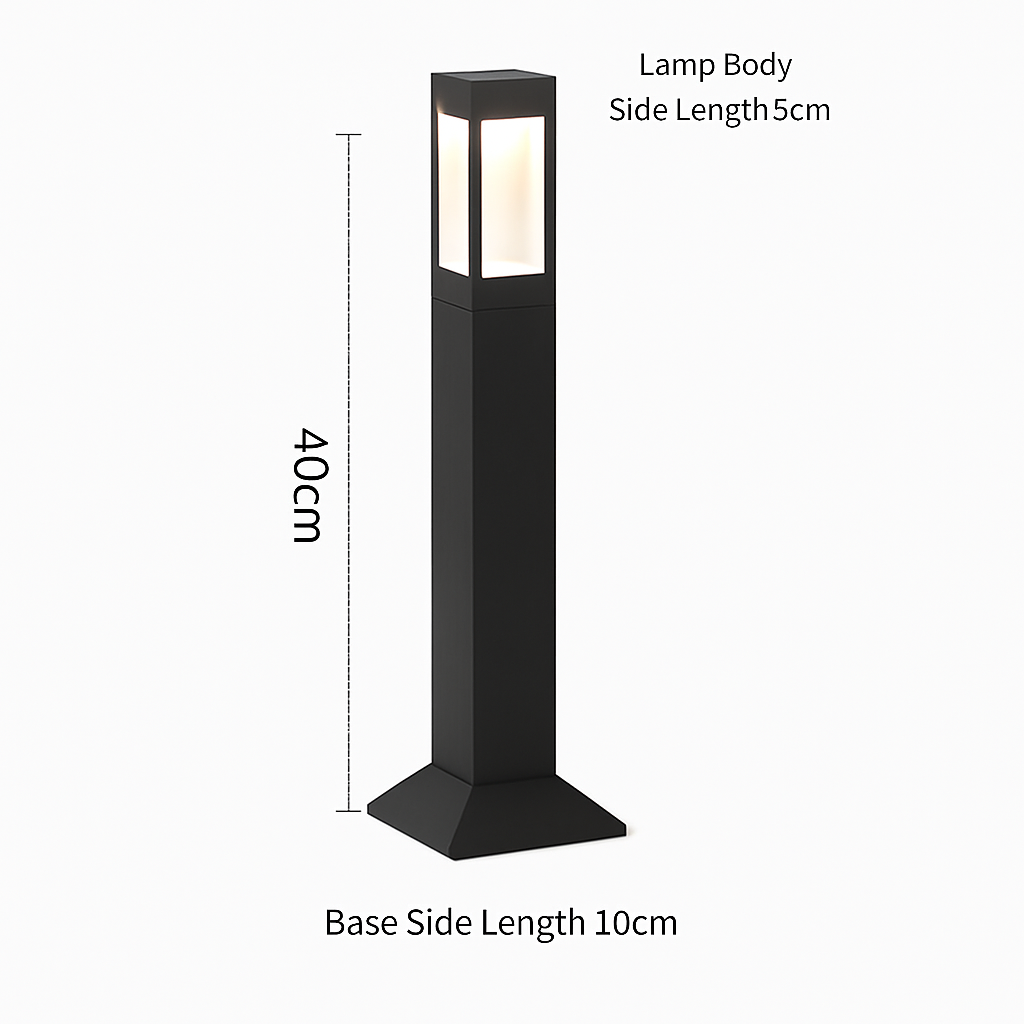 lampe de jardin moderne en aluminium étanche pour extérieur