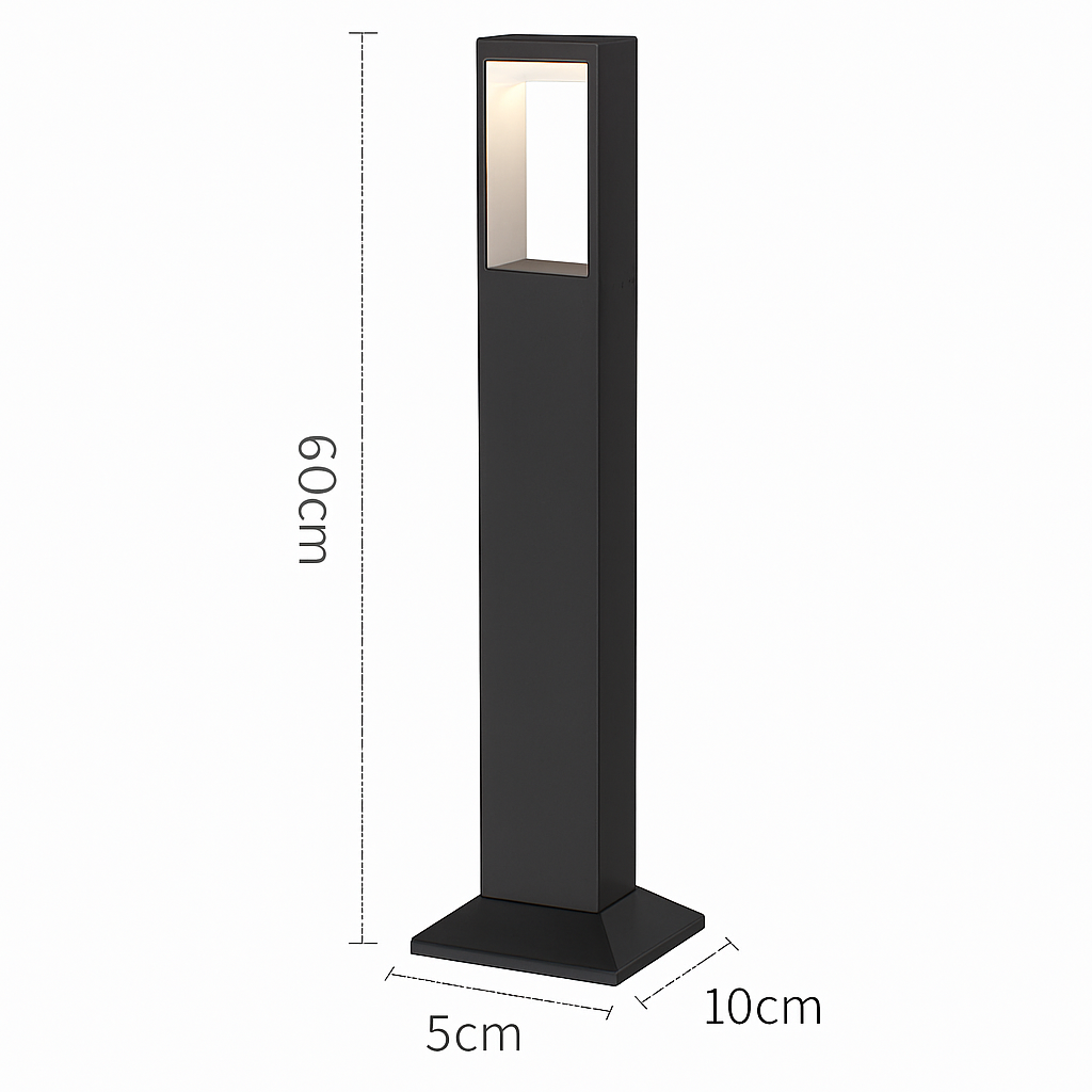 lampe de jardin moderne en aluminium étanche pour extérieur