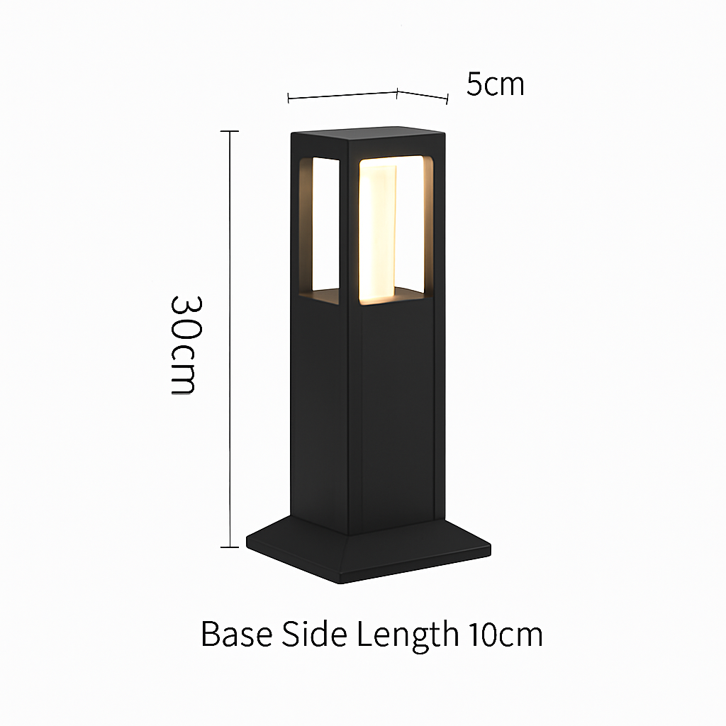 lampe de jardin moderne en aluminium étanche pour extérieur