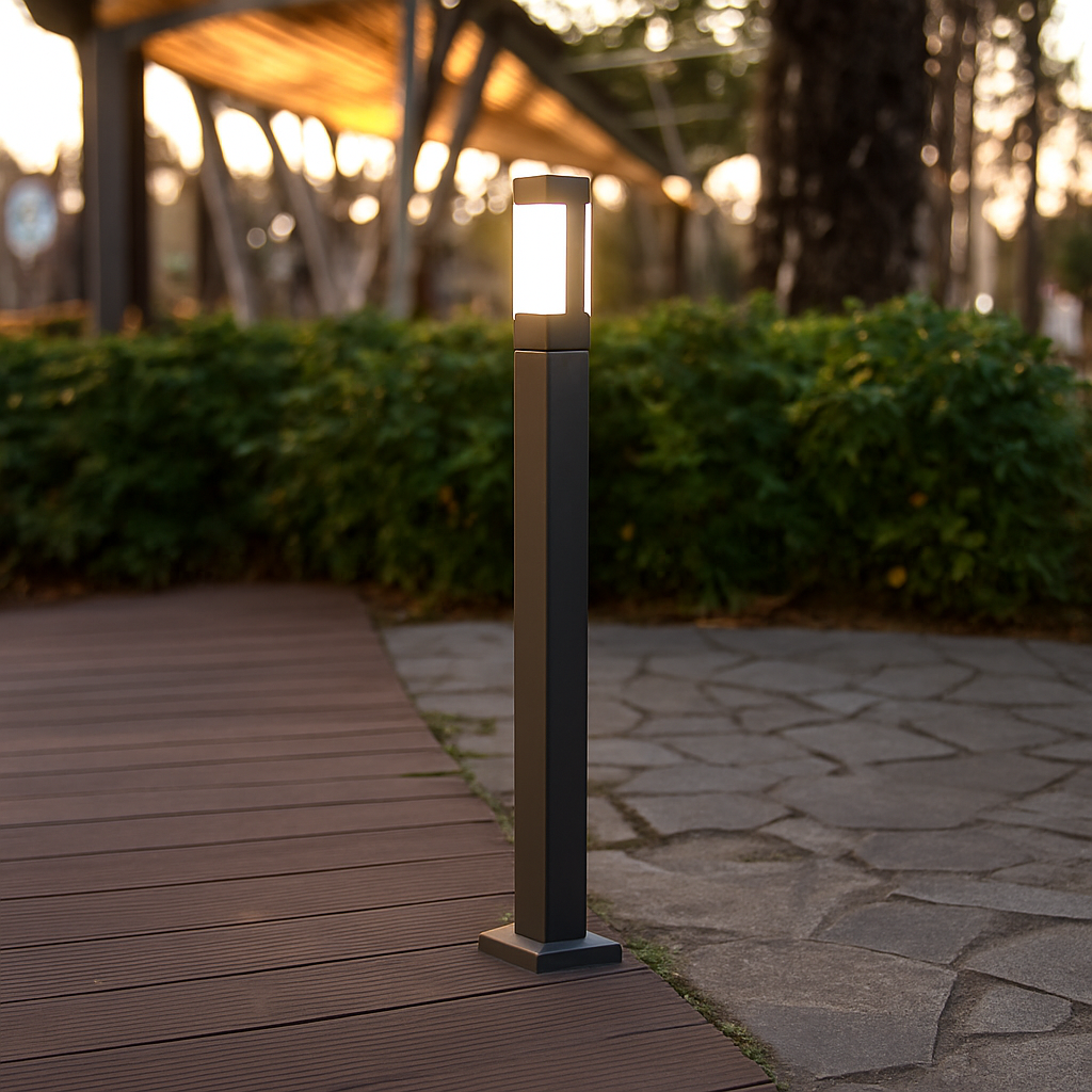 lampe de jardin moderne en aluminium étanche pour extérieur
