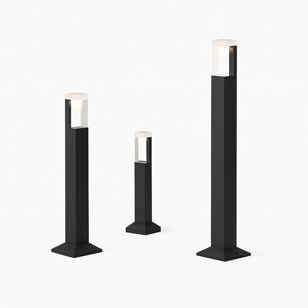lampe de jardin moderne en aluminium étanche pour extérieur
