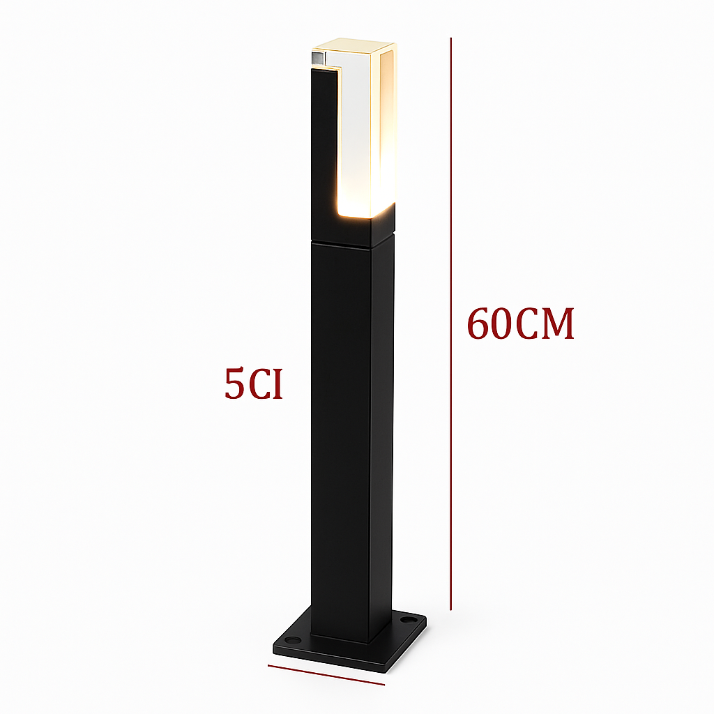lampe de jardin moderne en aluminium étanche pour extérieur