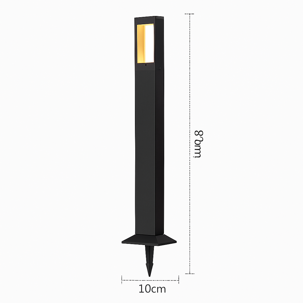 lampe de jardin moderne en aluminium étanche pour extérieur