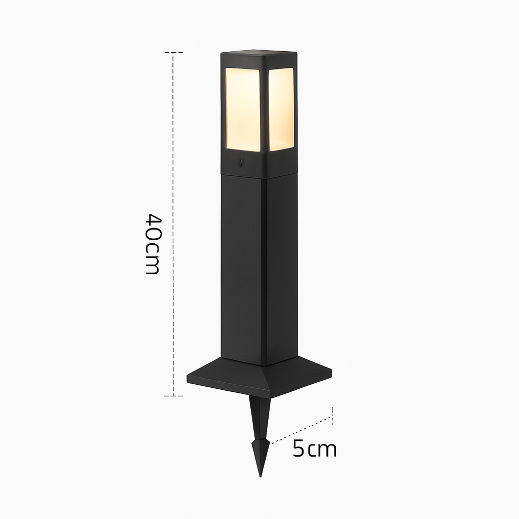 lampe de jardin moderne en aluminium étanche pour extérieur