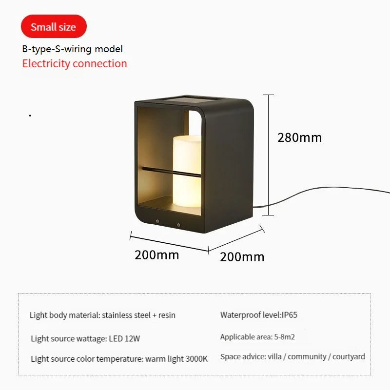 Lampe de jardin moderne solaire LED clôture lumière IP54 extérieur étanche ambiance éclairage pelouse lumières Villa cour décor lampadaires