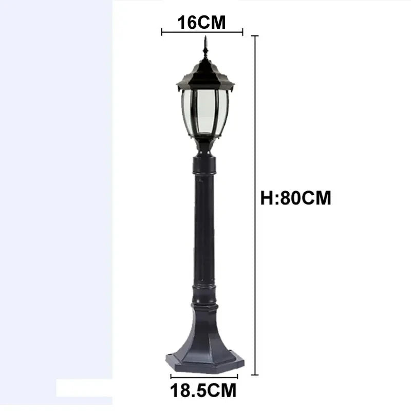 lampe de jardin rétro européenne étanche pour extérieur