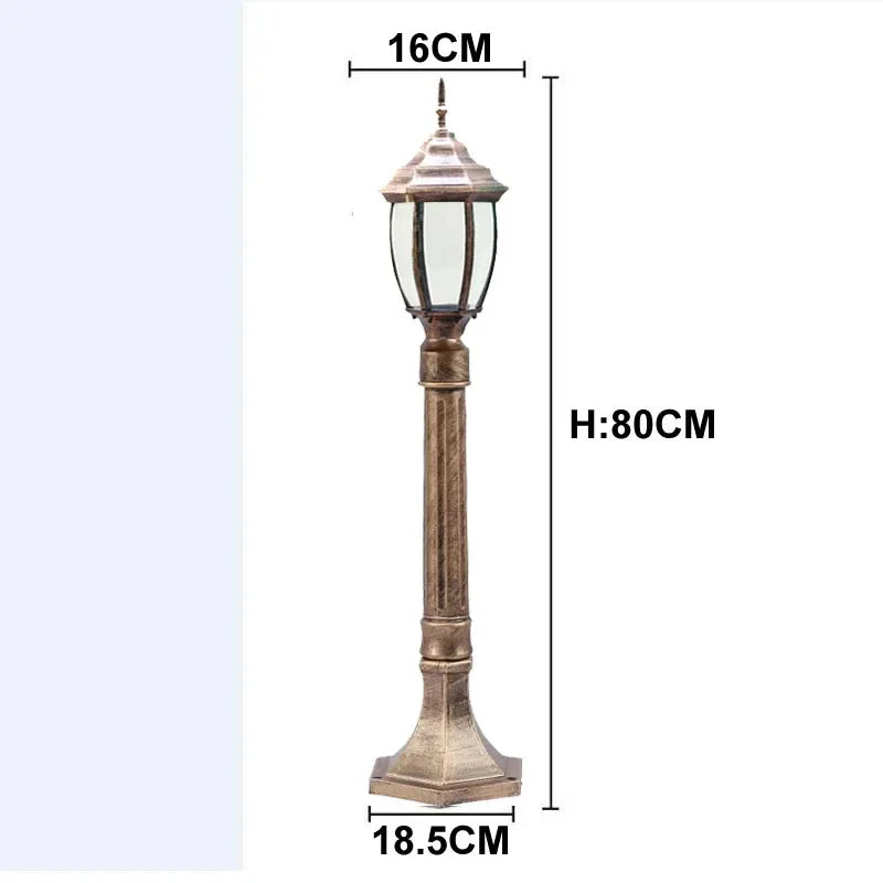 lampe de jardin rétro européenne étanche pour extérieur
