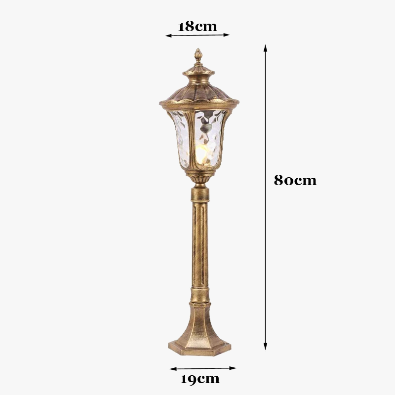 lampe de jardin rétro pour éclairage extérieur étanche