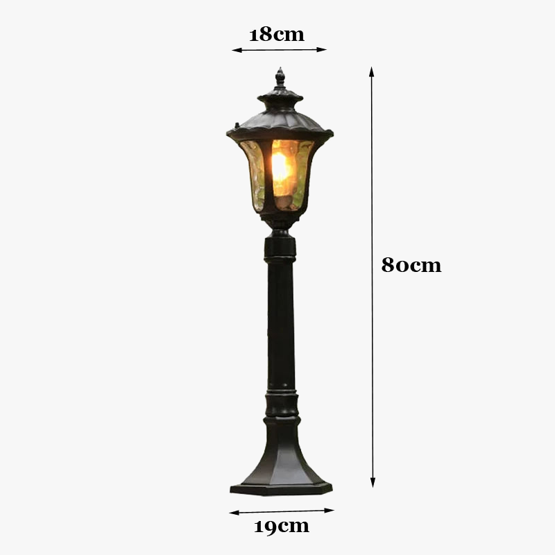 lampe de jardin rétro pour éclairage extérieur étanche