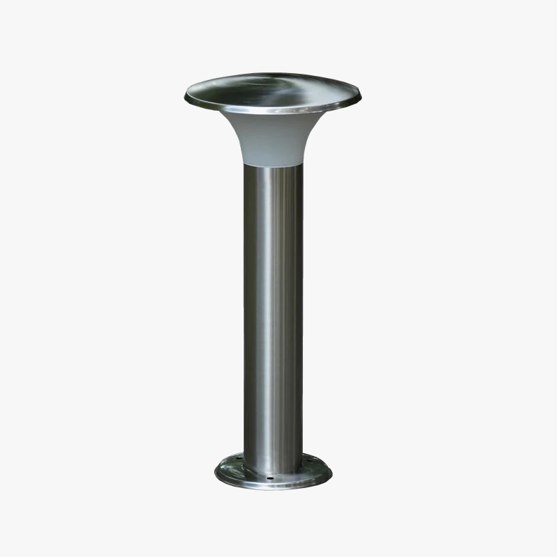lampe de jardin ronde à led en acier inoxydable pour éclairage extérieur
