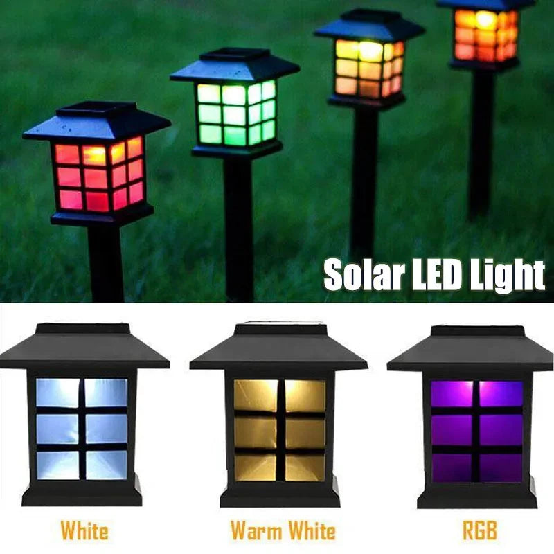 lampe de jardin solaire led étanche à changement de couleur