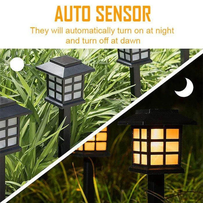 lampe de jardin solaire led étanche à changement de couleur