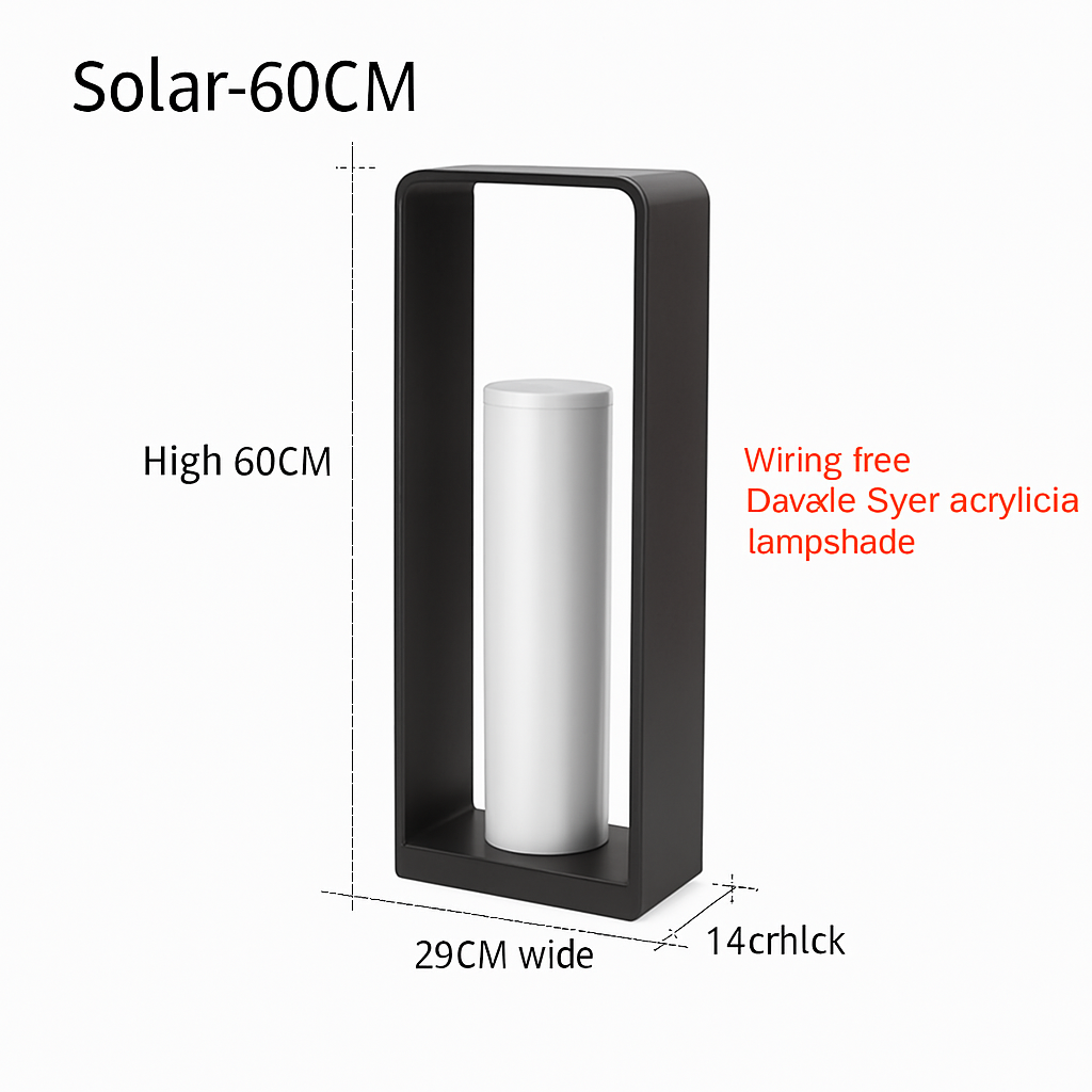 lampe de jardin solaire moderne pour éclairage extérieur décoratif