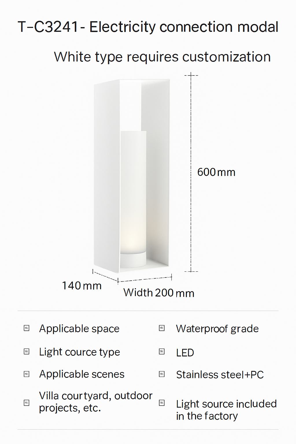lampe de jardin solaire moderne pour éclairage extérieur décoratif