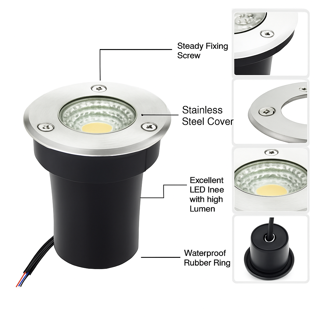 lampe de jardin souterraine à led étanche pour extérieur