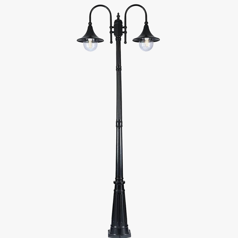 lampe de jardin style européen double tête étanche extérieure