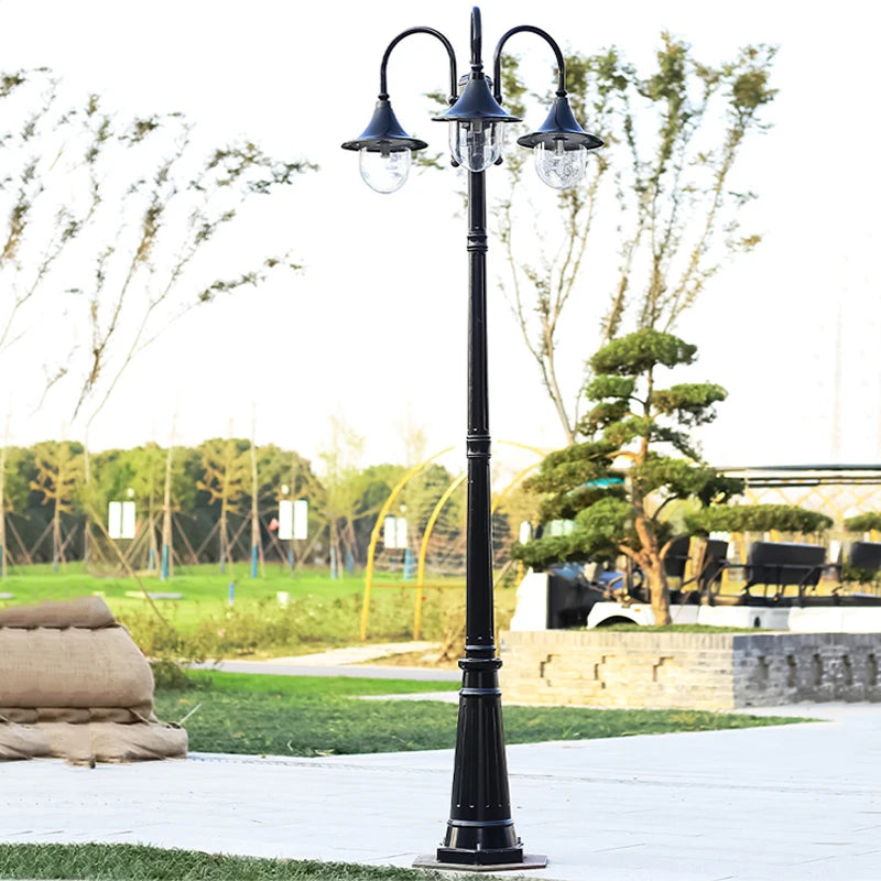lampe de jardin style européen double tête étanche extérieure